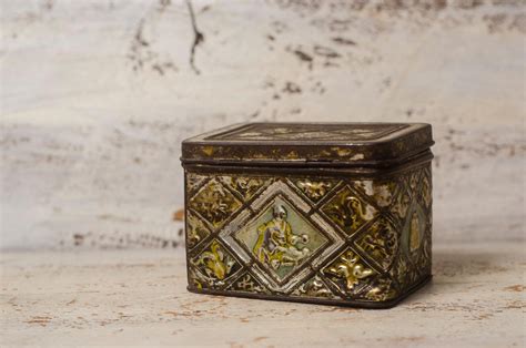 small metal gift boxes|vintage metal tin box.